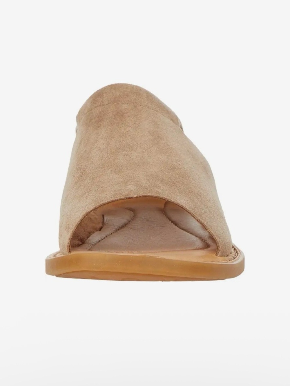Born Taupe Suede Slip-On Open-Toe Mule